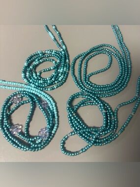 4 pcs  Blue Waist Bead Set - Brand
